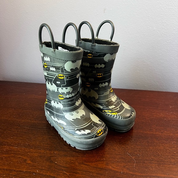 Western Chief Other - Western Chief Batman Rain and Snow Boots Kids size‎ 5 Black Gray Yellow GUC
